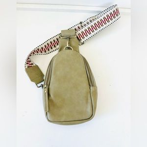 Anthropologie Olive green sling bag